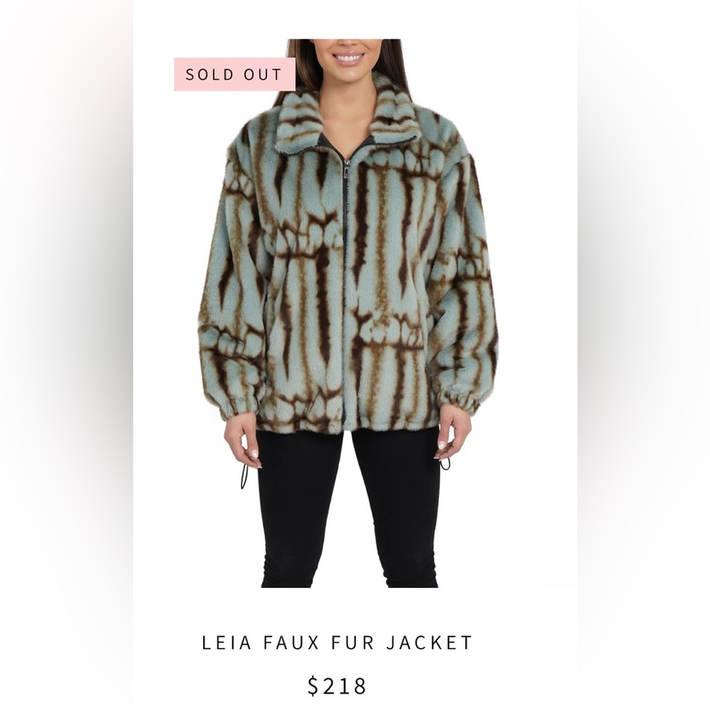 LEIA FAUX FUR JACKET by Love Token - Picture 2 of 11